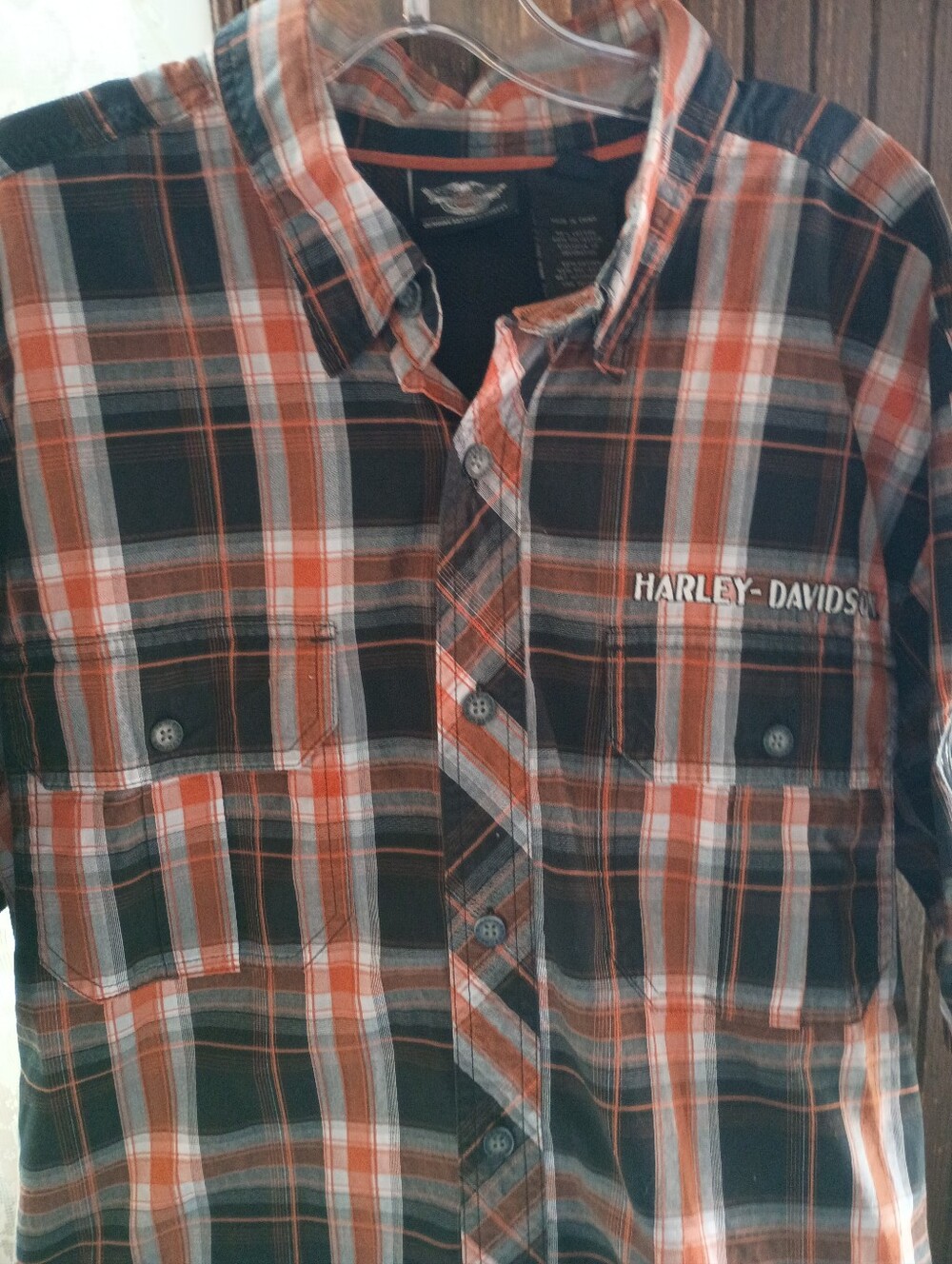 Harley Davidson Mens Button Down Short Sleeve